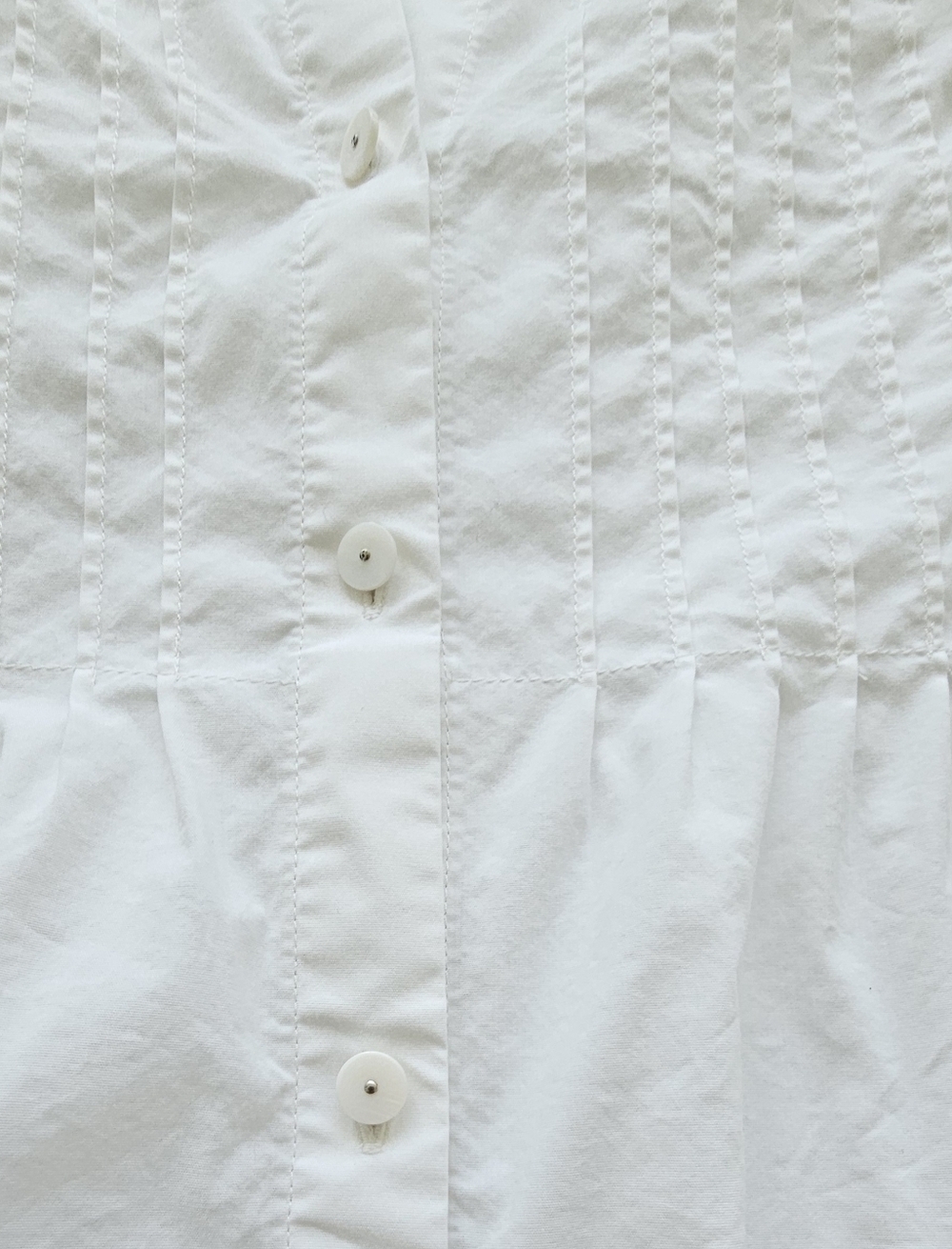 J. Jill White Button-Front Pintuck Tunic With Wide Cuffs Size 1X - Picture 4 of 8